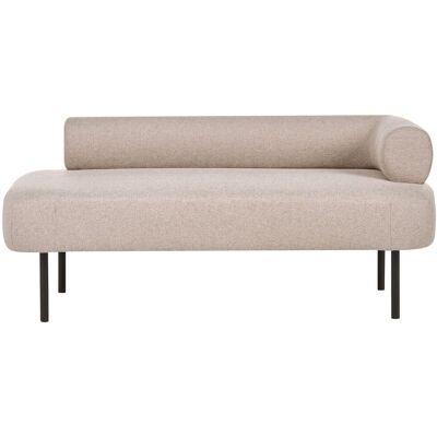 BELIANI Chaise Longue À Droite Moderne En Tissu Pieds En Métal Marron Clair Mirmande - Publicité BELIANI Chaise Longue À Droite Moderne En Tissu Pieds En Métal Marron Clair Mirmande - Publicité