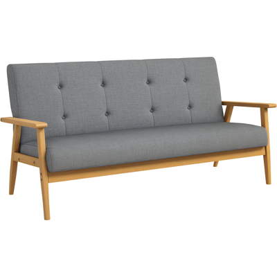 OEM Canapé 3 Places 154 5 Scandinave Avec Dossier Capitonné Assise Rembourrée Et Accoudoirs Gris - Publicité OEM Canapé 3 Places 154 5 Scandinave Avec Dossier Capitonné Assise Rembourrée Et Accoudoirs Gris - Publicité