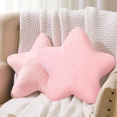 KAJFJAD Lot De 2 Coussins Étoiles Roses De 40 Cm, Adorables Coussins Étoiles 3d En Peluche, Coussins Décoratifs Doux Et Esthétiques Pour La Chambre, Le Canapé Et Le Fauteuil, Une Idée Parfaite - Publicité KAJFJAD Lot De 2 Coussins Étoiles Roses De 40 Cm, Adorables Coussins Étoiles 3d En Peluche, Coussins Décoratifs Doux Et Esthétiques Pour La Chambre, Le Canapé Et Le Fauteuil, Une Idée Parfaite - Publicité