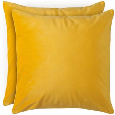 SCORPIO Jaune Lot De 2 Housse De Coussin En Velours - Taie D'Oreiller 45x45 Velours Doux - Housses De Coussin Fermeture Zip Cachée, Pour Coussins De Canapé Et Coussins Décoratifs, Lavable - Publicité SCORPIO Jaune Lot De 2 Housse De Coussin En Velours - Taie D'Oreiller 45x45 Velours Doux - Housses De Coussin Fermeture Zip Cachée, Pour Coussins De Canapé Et Coussins Décoratifs, Lavable - Publicité