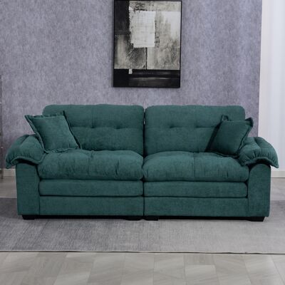 ALLAUVE Canapé 2 Places 213 Cm En Velours Chenille, Assise Double Densité Avec Mousse À Mémoire De Forme Et Ressorts Ensachés – Sofa Moelleux Pour Salon Compact, Appartement Et Espace Professionnel - Publicité ALLAUVE Canapé 2 Places 213 Cm En Velours Chenille, Assise Double Densité Avec Mousse À Mémoire De Forme Et Ressorts Ensachés – Sofa Moelleux Pour Salon Compact, Appartement Et Espace Professionnel - Publicité