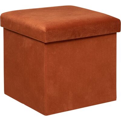 Pouf Coffre Pliable "lilou" Atmosphera - Ambre - - Publicité Pouf Coffre Pliable "lilou" Atmosphera - Ambre - - Publicité
