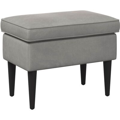 Pouf Gris Clair 55 X 35 X 41 Cm Velours Vidaxl - Publicité Pouf Gris Clair 55 X 35 X 41 Cm Velours Vidaxl - Publicité