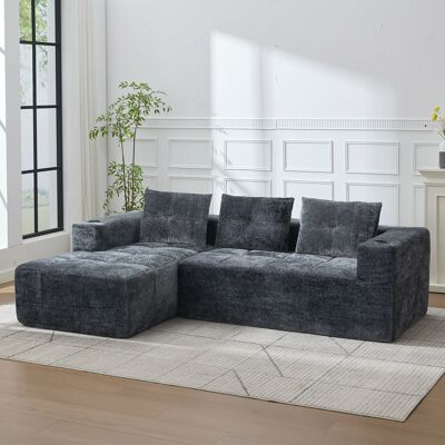ALLAUVE Canapé D'Angle 258 Cm, Entièrement Compressé, 3 Coussins Inclus - Assise Confortable, Design Classique Et Minimaliste, Parfait Pour Petits Espaces Et Appartements - Publicité ALLAUVE Canapé D'Angle 258 Cm, Entièrement Compressé, 3 Coussins Inclus - Assise Confortable, Design Classique Et Minimaliste, Parfait Pour Petits Espaces Et Appartements - Publicité