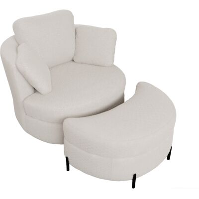 CAPSKA Caizifauteuil Xxl Moderne Avec Pouf De Rangement En Forme De Lune, En Sherpa Ivoire, 3 Coussins Utilisables Séparément, Assise À Rembourrage Hautement Élastique – Fauteuil De Lecture Confortable Pour - Publicité CAPSKA Caizifauteuil Xxl Moderne Avec Pouf De Rangement En Forme De Lune, En Sherpa Ivoire, 3 Coussins Utilisables Séparément, Assise À Rembourrage Hautement Élastique – Fauteuil De Lecture Confortable Pour - Publicité
