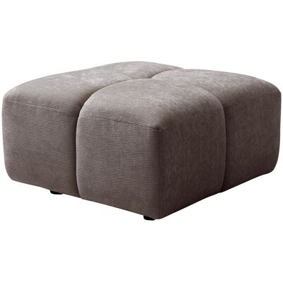 VENTE-UNIQUE Pouf En Tissu Texturé Taupe Carlivi - Publicité VENTE-UNIQUE Pouf En Tissu Texturé Taupe Carlivi - Publicité