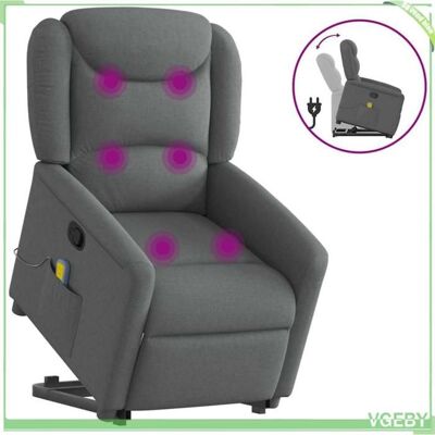 OEM Fauteuil De Massage Inclinable - Faf7291712427442 - Gris Foncé - Levage Électrique - Massage 6 Points - Publicité OEM Fauteuil De Massage Inclinable - Faf7291712427442 - Gris Foncé - Levage Électrique - Massage 6 Points - Publicité