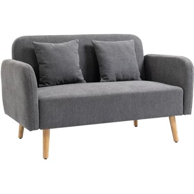 OEM Canapé 2 Places Avec 2 Coussins Décoratifs, Petite Causeuse Avec Revêtement En Velours, Canapé Moderne Capitonné Pour Salon, Chambre, Petite Pièce, Gris 130 X 70 X 80 Cm - Publicité OEM Canapé 2 Places Avec 2 Coussins Décoratifs, Petite Causeuse Avec Revêtement En Velours, Canapé Moderne Capitonné Pour Salon, Chambre, Petite Pièce, Gris 130 X 70 X 80 Cm - Publicité