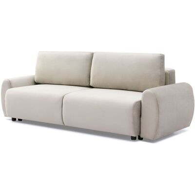 MENZZO Canapé Convertible 3 Places Traviata Velours Beige - Publicité MENZZO Canapé Convertible 3 Places Traviata Velours Beige - Publicité