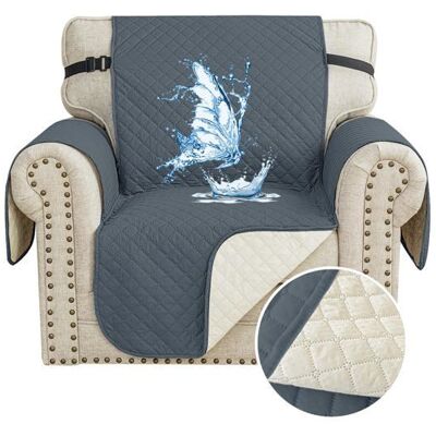 OEM 1 Pièce Couvre-canapé Imperméable, Housse Fauteuil Antidérapante Avec Poches, Bleu Gris Pour Canapés 1 Place Et Animaux - Publicité OEM 1 Pièce Couvre-canapé Imperméable, Housse Fauteuil Antidérapante Avec Poches, Bleu Gris Pour Canapés 1 Place Et Animaux - Publicité