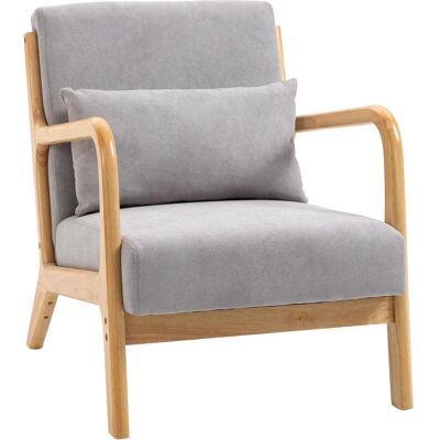 OEM Fauteuil Inclinable Avec Accoudoirs, Coussin Lombaire Et Structure En Bois, Aspect Velours, Ressorts En S, Gris, Pour Chambre Ou Salon. Publicité OEM Fauteuil Inclinable Avec Accoudoirs, Coussin Lombaire Et Structure En Bois, Aspect Velours, Ressorts En S, Gris, Pour Chambre Ou Salon. Publicité