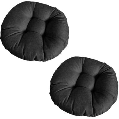 OEM Dickes, Rundes Stuhlkissen, Einfarbig, 2er-set, Bequeme, Atmungsaktive Tatami-stuhlpolster Aus Leinen Für Drinnen Und Draußen, Garten, Terrasse (schwarz, 40 X 40 X 9 Cm) - Publicité OEM Dickes, Rundes Stuhlkissen, Einfarbig, 2er-set, Bequeme, Atmungsaktive Tatami-stuhlpolster Aus Leinen Für Drinnen Und Draußen, Garten, Terrasse (schwarz, 40 X 40 X 9 Cm) - Publicité