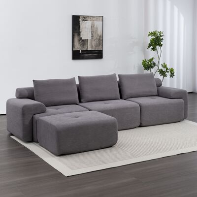 ACKERMAN Canapés D'Angle En L Pour Salon Avec Mousse À Mémoire – Pas De Montage Nécessaire, Canapé-lit Convertible, Canapé Compressé En Tissu Cord, Canapé Modulaire Pour Appartements, Chambre Et Maison - Publicité ACKERMAN Canapés D'Angle En L Pour Salon Avec Mousse À Mémoire – Pas De Montage Nécessaire, Canapé-lit Convertible, Canapé Compressé En Tissu Cord, Canapé Modulaire Pour Appartements, Chambre Et Maison - Publicité
