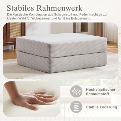 MIDUODUO Fauteuil À Compression En Velours Côtelé Cadre Métallique Solide. Conception Ergonomique,rembourrage Épais Modulable Avec Poche Et Coussin. Publicité MIDUODUO Fauteuil À Compression En Velours Côtelé Cadre Métallique Solide. Conception Ergonomique,rembourrage Épais Modulable Avec Poche Et Coussin. Publicité