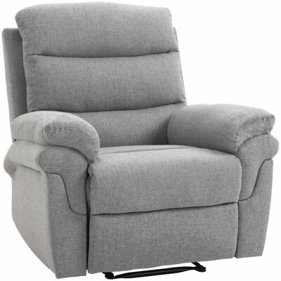 OEM Homcom Fauteuil De Détente Inclinable Manuel Avec Repose-pied Ajustable Tissu Polyester Aspect Lin Gris Clair Chiné - Publicité OEM Homcom Fauteuil De Détente Inclinable Manuel Avec Repose-pied Ajustable Tissu Polyester Aspect Lin Gris Clair Chiné - Publicité