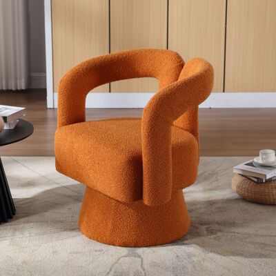 ACKERMAN Fauteuils D'Appoint Pivotants 360° Style Tonneau Capitonné, Fauteuils Ronds À Large Rembourrage, Fauteuils En Peluche Pour Salon, Chambre, Bureau Et Salles D'Attente - Publicité ACKERMAN Fauteuils D'Appoint Pivotants 360° Style Tonneau Capitonné, Fauteuils Ronds À Large Rembourrage, Fauteuils En Peluche Pour Salon, Chambre, Bureau Et Salles D'Attente - Publicité