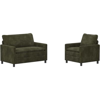 Ensemble De Canapés 2 Pcs Vert Polyester Vidaxl - Publicité Ensemble De Canapés 2 Pcs Vert Polyester Vidaxl - Publicité