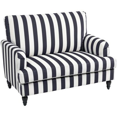 OEM Fauteuil Lounge Large En Velours Rayé Avec Ressorts En Forme De S, 115 X 82 X 82 Cm, Noir Et Blanc - Publicité OEM Fauteuil Lounge Large En Velours Rayé Avec Ressorts En Forme De S, 115 X 82 X 82 Cm, Noir Et Blanc - Publicité