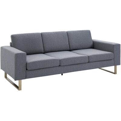 OEM Canapé Trois Places Homcom En Tissu, Avec Coussins Inclinables Et Accoudoirs, Lin, Gris Foncé, 200 X 82 X 78 Cm - Publicité OEM Canapé Trois Places Homcom En Tissu, Avec Coussins Inclinables Et Accoudoirs, Lin, Gris Foncé, 200 X 82 X 78 Cm - Publicité