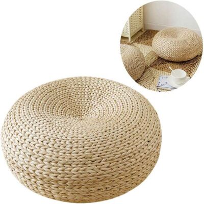 Andiamo Coussin De Sol Rond 40 X 40 Cm – Paille Tissée Respirante – Confort Optimal Pour Méditation Et Détente – Design Léger Et Élégant - Publicité Andiamo Coussin De Sol Rond 40 X 40 Cm – Paille Tissée Respirante – Confort Optimal Pour Méditation Et Détente – Design Léger Et Élégant - Publicité