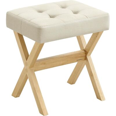 OEM 1 Tabouret, Assise Rembourrée, Structure En Bois, Design Pied En X, Pour Chambre, Dressing, Entrée - Publicité OEM 1 Tabouret, Assise Rembourrée, Structure En Bois, Design Pied En X, Pour Chambre, Dressing, Entrée - Publicité