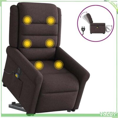 OEM Fauteuil Inclinable De Massage Électrique - 3303349 - Marron Foncé - Tissu 100% Polyester - Levage Électrique, Massage 6 Points - Publicité OEM Fauteuil Inclinable De Massage Électrique - 3303349 - Marron Foncé - Tissu 100% Polyester - Levage Électrique, Massage 6 Points - Publicité