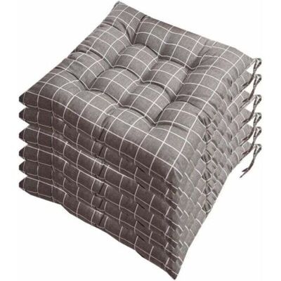 ABYSSE Lot De 6 Galettes De Chaise 40x40, Coussin Décoratif Coussin Coussin De Chaise Coussins De Jardin 12 Surpiqûres En Un Motifs Différents, Polyester (a)..debuns - Publicité ABYSSE Lot De 6 Galettes De Chaise 40x40, Coussin Décoratif Coussin Coussin De Chaise Coussins De Jardin 12 Surpiqûres En Un Motifs Différents, Polyester (a)..debuns - Publicité