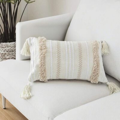 OEM Housse De Coussin Décoratif, Housse De Coussin Beige 12 X 20 Pour Canapé Et Lit, Housse De Coussin En Coton Tissé Matelassé Avec Pompons Pour Salon, Bureau Et Voiture, Coussin Lombaire 30 X 50, Beige - Publicité OEM Housse De Coussin Décoratif, Housse De Coussin Beige 12 X 20 Pour Canapé Et Lit, Housse De Coussin En Coton Tissé Matelassé Avec Pompons Pour Salon, Bureau Et Voiture, Coussin Lombaire 30 X 50, Beige - Publicité