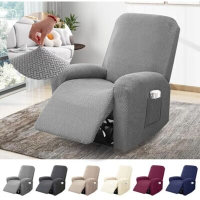 Scotch Housse De Fauteuil 1 Place, Housse Extensible Avec Poches, Protection Intégrale En Jacquard Rayé Pour Fauteuils Tv Et Relax (gris Clair, Ensemble De 4 Pièces) - Publicité Scotch Housse De Fauteuil 1 Place, Housse Extensible Avec Poches, Protection Intégrale En Jacquard Rayé Pour Fauteuils Tv Et Relax (gris Clair, Ensemble De 4 Pièces) - Publicité