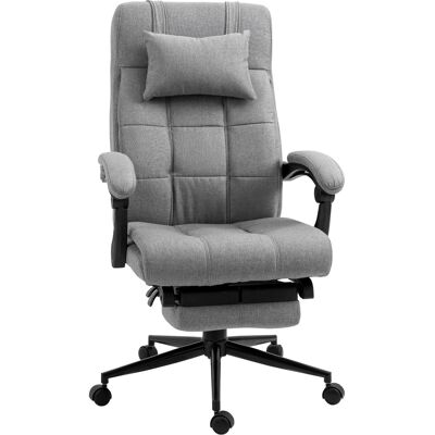 DEVOKO Fauteuil De Bureau Avec Coussins Et Accoudoirs, Chaise Pivotante Réglable En Hauteur Avec Repose-pieds, Linge, 66 X 70 X 116-124 Cm - Publicité DEVOKO Fauteuil De Bureau Avec Coussins Et Accoudoirs, Chaise Pivotante Réglable En Hauteur Avec Repose-pieds, Linge, 66 X 70 X 116-124 Cm - Publicité