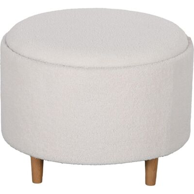 OEM Pouf Rond Capitonné Ø56 X 42 Cm, Avec Espace De Rangement Et Couvercle À Charnières, Pieds En Bois, Idéal Pour Le Salon Et La Chambre, Blanc. Publicité OEM Pouf Rond Capitonné Ø56 X 42 Cm, Avec Espace De Rangement Et Couvercle À Charnières, Pieds En Bois, Idéal Pour Le Salon Et La Chambre, Blanc. Publicité