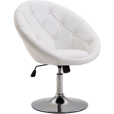 OEM Fauteuil Pour Salon, Fauteuil De Détente Avec Piètement En Acier, Fauteuil De Lecture, Revêtement En Similicuir Blanc, Fauteuil Rembourré Pour Chambre À Coucher - Publicité OEM Fauteuil Pour Salon, Fauteuil De Détente Avec Piètement En Acier, Fauteuil De Lecture, Revêtement En Similicuir Blanc, Fauteuil Rembourré Pour Chambre À Coucher - Publicité