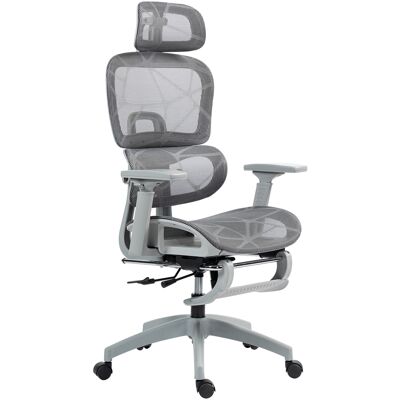 OEM Fauteuil De Bureau, Chaise De Bureau Ergonomique En Maille Avec Accoudoirs 3d, Dossier Inclinable, 66x64x122 Cm, Gris - Publicité OEM Fauteuil De Bureau, Chaise De Bureau Ergonomique En Maille Avec Accoudoirs 3d, Dossier Inclinable, 66x64x122 Cm, Gris - Publicité