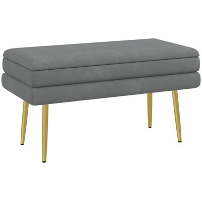 OEM Banquette Rembourrée Avec Espace De Rangement, Acier, 79,5 Cm X 37,5 Cm X 43 Cm, Gris Foncé Idéal Pour Salon, Chambre À Coucher Ou Bureau Facile À Assembler Avec Instructions Incluses - Publicité OEM Banquette Rembourrée Avec Espace De Rangement, Acier, 79,5 Cm X 37,5 Cm X 43 Cm, Gris Foncé Idéal Pour Salon, Chambre À Coucher Ou Bureau Facile À Assembler Avec Instructions Incluses - Publicité