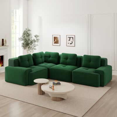 ARRIGONI Canapé Sans Armature Pour Salon, Canapé De Bureau, Canapé Modulaire, Canapé Confortable Rembourré À Assise Basse En Velours Côtelé, Sans Montage Requis, Design Antidérapant. Vert - Publicité ARRIGONI Canapé Sans Armature Pour Salon, Canapé De Bureau, Canapé Modulaire, Canapé Confortable Rembourré À Assise Basse En Velours Côtelé, Sans Montage Requis, Design Antidérapant. Vert - Publicité