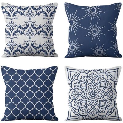 Bunthaus Housse De Coussin Velours, 45x45 Cm, Double Impression, Set De 4, Décor Canapé, Salon, Voiture - Publicité Bunthaus Housse De Coussin Velours, 45x45 Cm, Double Impression, Set De 4, Décor Canapé, Salon, Voiture - Publicité