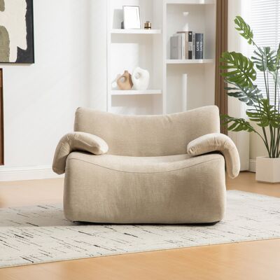 DEVOKO Canapé Modulaire Compressible En Chenille, Mousse 30d Haute Résilience, Facile À Déplacer, Sol Antidérapant, Kaki Clair Transparent - Publicité DEVOKO Canapé Modulaire Compressible En Chenille, Mousse 30d Haute Résilience, Facile À Déplacer, Sol Antidérapant, Kaki Clair Transparent - Publicité