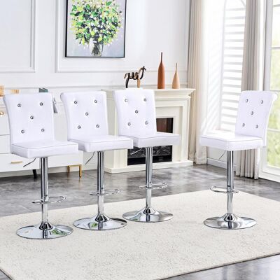 OEM Un Ensemble De 4 Fauteuils Releveurs Vintage En Cuir De Crocodile Blanc, Ornés De Fermoirs En Cristal Et Revêtus De Cuir Synthétique, Apporte Une Touche D'Élégance Et De Mystère À La Salle À Manger. Publicité OEM Un Ensemble De 4 Fauteuils Releveurs Vintage En Cuir De Crocodile Blanc, Ornés De Fermoirs En Cristal Et Revêtus De Cuir Synthétique, Apporte Une Touche D'Élégance Et De Mystère À La Salle À Manger. Publicité