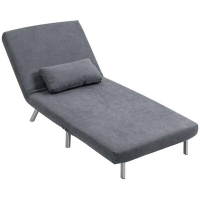 OEM Fauteuil Capitonné Convertible En Lit, Modèle 2 En 1, Fauteuil-lit, Lit D'Appoint, Revêtement En Tissu, Avec Coussins, Gris Foncé - Publicité OEM Fauteuil Capitonné Convertible En Lit, Modèle 2 En 1, Fauteuil-lit, Lit D'Appoint, Revêtement En Tissu, Avec Coussins, Gris Foncé - Publicité