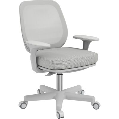 OEM Chaise De Bureau Tissu Mesh Hauteur Réglable Pivotante 360° Accoudoirs Sur Roulettes. Gris - Publicité OEM Chaise De Bureau Tissu Mesh Hauteur Réglable Pivotante 360° Accoudoirs Sur Roulettes. Gris - Publicité
