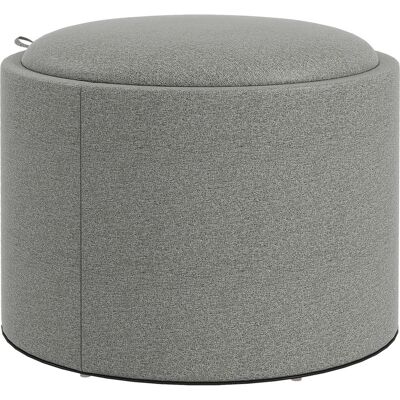 OEM Tabouret Rond Ottoman Rembourré Avec Rangement Et Couvercle À Charnières, Aspect Lin Gris, Ø56 X 42 Cm, Pour Salon Ou Chambre. Publicité OEM Tabouret Rond Ottoman Rembourré Avec Rangement Et Couvercle À Charnières, Aspect Lin Gris, Ø56 X 42 Cm, Pour Salon Ou Chambre. Publicité