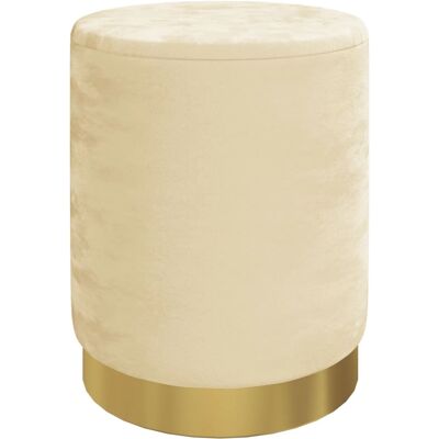 DESIGN IN Tabouret De Rangement Rond Abricot Velours 31 X 37 Cm - Publicité DESIGN IN Tabouret De Rangement Rond Abricot Velours 31 X 37 Cm - Publicité