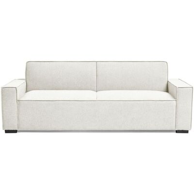 MENZZO Canapé Convertible Clic-clac 3 Places Pikado Tissu Effet Lin Crème - Publicité MENZZO Canapé Convertible Clic-clac 3 Places Pikado Tissu Effet Lin Crème - Publicité
