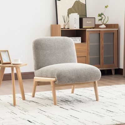 ACKERMAN Fauteuil De Salon Scandinave En Tissu, Chenille Douce Et Structure En Bois Stable, Idéal Pour Salon Et Chambre, Gris - Publicité ACKERMAN Fauteuil De Salon Scandinave En Tissu, Chenille Douce Et Structure En Bois Stable, Idéal Pour Salon Et Chambre, Gris - Publicité