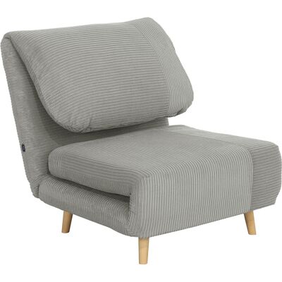 ACKERMAN Canapé-lit Homcom 2-en-1, Fauteuil-lit Réglable, Matelas Pliable, Lit D'Appoint, Aspect Velours Côtelé, Pour Chambre Et Salon, Gris, 82 X 89 X 83 Cm - Publicité ACKERMAN Canapé-lit Homcom 2-en-1, Fauteuil-lit Réglable, Matelas Pliable, Lit D'Appoint, Aspect Velours Côtelé, Pour Chambre Et Salon, Gris, 82 X 89 X 83 Cm - Publicité