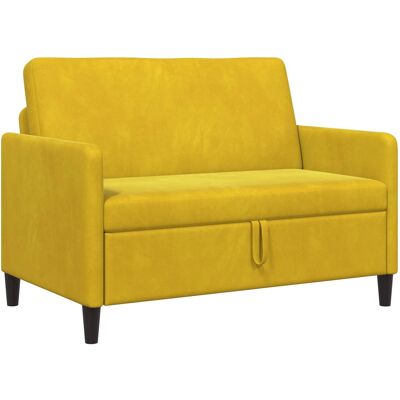 Sofa Avec Rangement Jaune 122 X 78 X 87 Cm Polyester Vidaxl - Publicité Sofa Avec Rangement Jaune 122 X 78 X 87 Cm Polyester Vidaxl - Publicité
