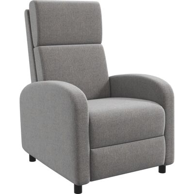 OEM Fauteuil Relax Inclinable Jusqu'à 160° Manuellement Avec Repose-pieds Intégré, Charge Max. 120kg, Grand Confort, Gris - Publicité OEM Fauteuil Relax Inclinable Jusqu'à 160° Manuellement Avec Repose-pieds Intégré, Charge Max. 120kg, Grand Confort, Gris - Publicité