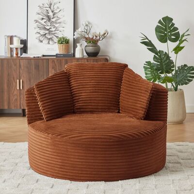 ACKERMAN Fauteuil Inclinable Oversized En Tissu Cord, Fauteuil Nuage Moderne Avec Assise Profonde Pour Salon Et Chambre - Publicité ACKERMAN Fauteuil Inclinable Oversized En Tissu Cord, Fauteuil Nuage Moderne Avec Assise Profonde Pour Salon Et Chambre - Publicité