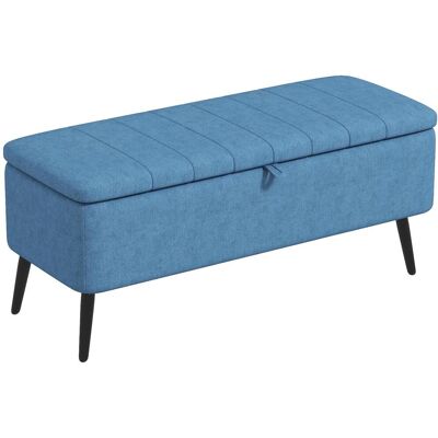 OEM Banc De Rangement / Repose-pieds Rembourré / Ottoman, 102 X 40 X 44 Cm, Bleu Foncé Avec Assise Confortable Et Rangement Intérieur Idéal Pour Salon, Chambre À Coucher Ou Bureau - Publicité OEM Banc De Rangement / Repose-pieds Rembourré / Ottoman, 102 X 40 X 44 Cm, Bleu Foncé Avec Assise Confortable Et Rangement Intérieur Idéal Pour Salon, Chambre À Coucher Ou Bureau - Publicité