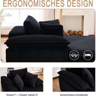 ALLAUVE Canapé Inclinable 46cm De Hauteur, Fauteuil Relax Intérieur Sans Cadre, Accoudoirs Larges, Confortable Pour Lecture, Prêt À L'Emploi - Publicité ALLAUVE Canapé Inclinable 46cm De Hauteur, Fauteuil Relax Intérieur Sans Cadre, Accoudoirs Larges, Confortable Pour Lecture, Prêt À L'Emploi - Publicité